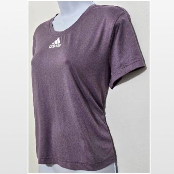 Adidas T-Shirt Top Womens Medium Purple Athletic Sports Short Sleeve Tee - Picture 5 of 14